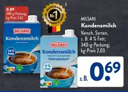 Aldi Süd MILSANI Kondensmilch Angebot