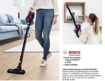 Tchibo Bosch-Akkustaubsauger >>Unlimited BCS6111P<< Angebot