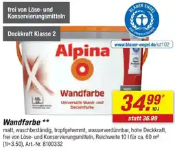toom Baumarkt Alpina Wandfarbe Angebot