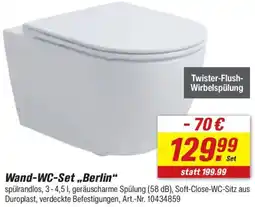 toom Baumarkt Wand-WC-Set ,,Berlin" Angebot