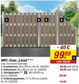 toom Baumarkt WPC-Zaun ,,Lasse" Angebot