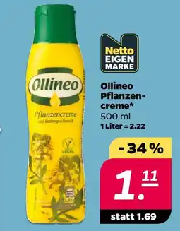 NETTO Netto eigenmarke ollineo pflanzencreme Angebot