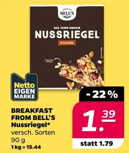 NETTO Bell's nussriegel Angebot