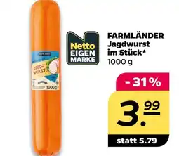 NETTO Netto eigenmarke farmländer jagdwurst im stück Angebot
