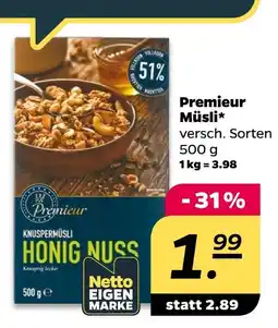 NETTO Premieur müsli Angebot