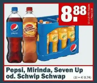 Benz Getränke Pepsi Mirinda Seven Up Od. Schwip Schwap Angebot