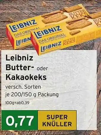 CAP Markt Leibniz Butter- Oder Kakaokeks Angebot