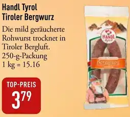 Galeria Markthalle Handl Tyrol Tiroler Bergwurz Angebot