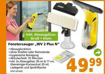 Globus Baumarkt Fenstersauger „wv 2 Plus N“ Angebot