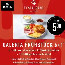 Galeria Markthalle Galeria frühstück 6+1 Angebot