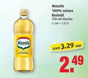 Markant Mazola 100% Reines Keimöl Angebot