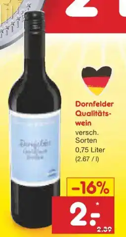 Netto Marken-Discount Dornfelder Qualitätswein Angebot