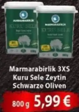 Hüdaverdi Marmarabirlik 3XS Kuru Sele Zeytin Schwarze Oliven Angebot