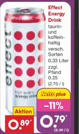 Netto Marken-Discount Effect Energy Drink Angebot