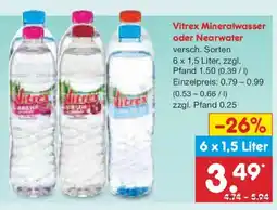 Netto Marken-Discount Vitrex Mineralwasser oder Nearwater Angebot