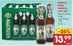 Netto Marken-Discount Allgäuer Büble Edelbräu oder Hell Angebot