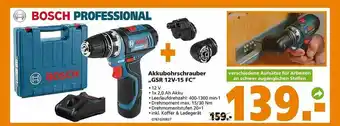 Globus Baumarkt Bosch Akkubohrschrauber „gsr 12v-15 Fc“ Angebot