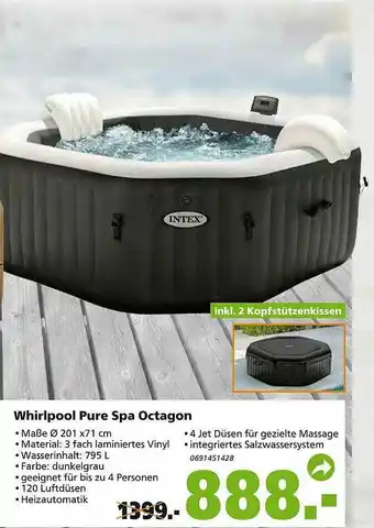 Globus Baumarkt Whirlpool Pure Spa Octagon Angebot