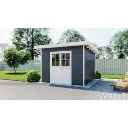 Netto Marken-Discount Vorbestellung: WPC-Gartenhaus M mit Flachdach anthrazit/weiß FSC100% Verfügbar ab 15.07.2025 Angebot
