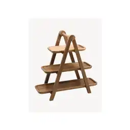 Netto Marken-Discount Akazie Scala Etagere aus Akazienholz - 3-stöckig, modern & zeitlos Angebot