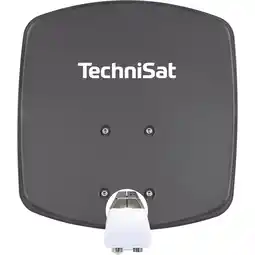 Netto Marken-Discount TechniSat DIGIDISH 33 Sat-Schüssel mit Twin-LNB & Wandhalterung, 2 TN schiefergrau Angebot