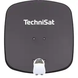 Netto Marken-Discount TechniSat DIGIDISH 45 Sat-Schüssel mit Twin-LNB & Wandhalterung, 2 TN schiefergrau Angebot