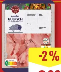 Aldi Nord Meine Metzgerei Gulasch vom Schwein Angebot