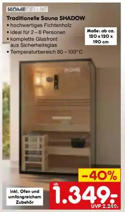 Netto Marken-Discount HOME DELUXE Traditionelle Sauna SHADOW Angebot