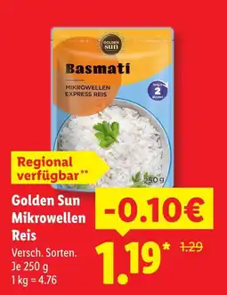 Lidl Golden sun mikrowellen reis Angebot