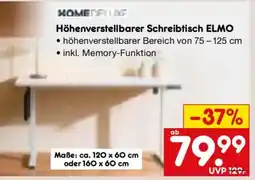 Netto Marken-Discount HOME DELUXE Höhenverstellbarer Schreibtisch ELMO Angebot