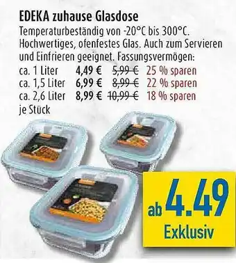 diska Edeka Zuhause Glasdose Angebot