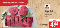 Famila Nord Ost BLOCK HOUSE Rinderfilet Angebot