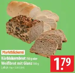 Famila Nord Ost Marktbäckerei Kürbiskernbrot oder Weißbrot mit Glanz Angebot