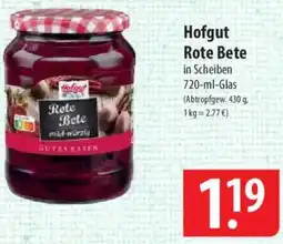 Famila Nord Ost Hofgut Rote Bete Angebot