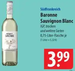 Famila Nord Ost Südfrankreich Baronne Sauvignon Blanc Angebot