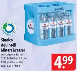 Famila Nord Ost Sinalco Aquintéll Mineralwasser Angebot