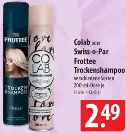 Famila Nord Ost Colab oder Swiss-o-Par Frottee Trockenshampoo Angebot