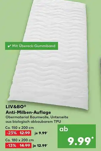 Kaufland Liv&bo Anti-milben-auflage Angebot