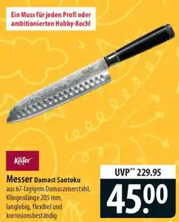 Famila Nord Ost Käfer Messer Damast Santoku Angebot