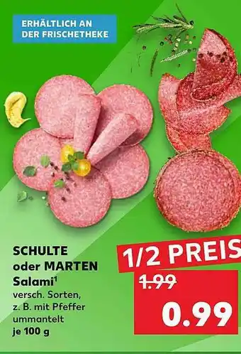 Kaufland Schulte Oder Marten Salami Angebot