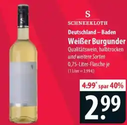 Famila Nord Ost SCHNEEKLOTH Deutschland - Baden Weißer Burgunder Angebot