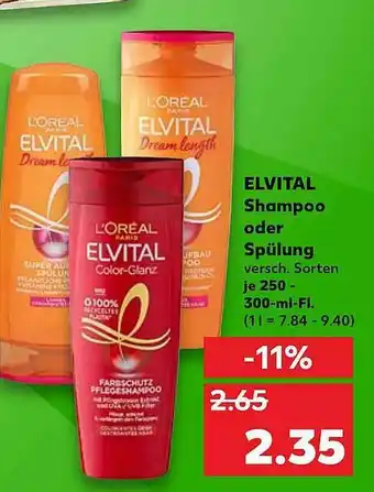 Kaufland Elvital Shampoo Oder Spülung Angebot