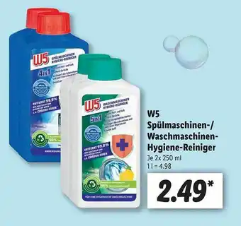 Lidl W5 Spülmaschinen, Waschmaschinen, Hygiene Reiniger Angebot