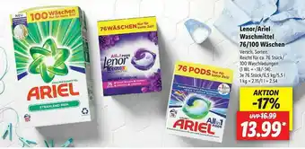 Lidl Lenor, Ariel Waschmittel Angebot