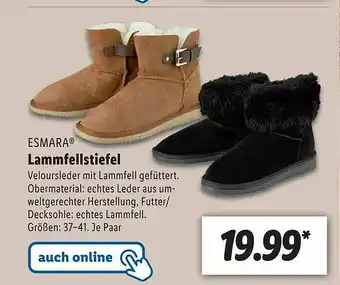 Lidl Esmara Lammfellstiefel Angebot