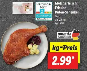 Lidl Metzgerfrisch Frische Puten-schenkel Angebot