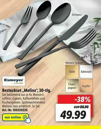 Lidl Esmeyer Besteckeset „melina” 30-tlg Angebot