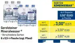 METRO Gerolsteiner Mineralwasser Angebot