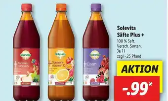 Lidl Solevita Säfte Plus+ Angebot