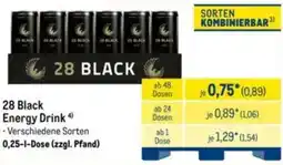 METRO 28 Black Energy Drink Angebot